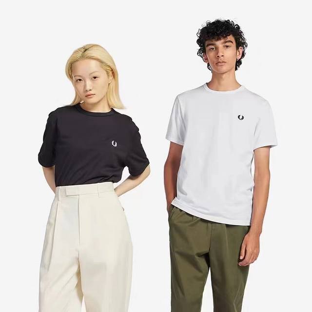 High quality Fred Perry men's wheat ear classic basic style simple solid color s
