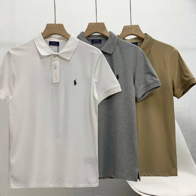 High Quality Ralph Lauren Men's Cotton Business Casual Solid Color 8-Color Short