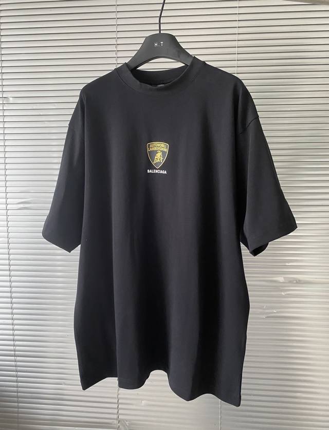 New 2025 Paris X Daniel Lamborghini short-sleeved T-shirt with hot stamping and
