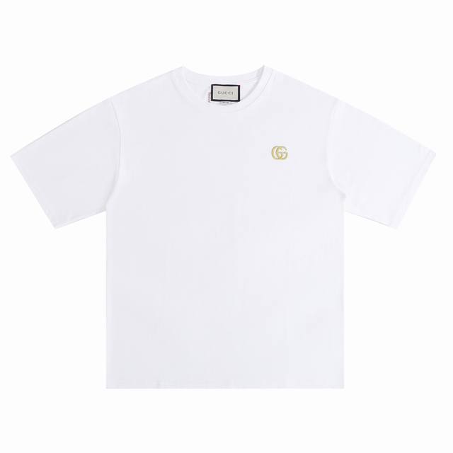 Gucci classic small logo gold thread embroidered jacquard short sleeves High den