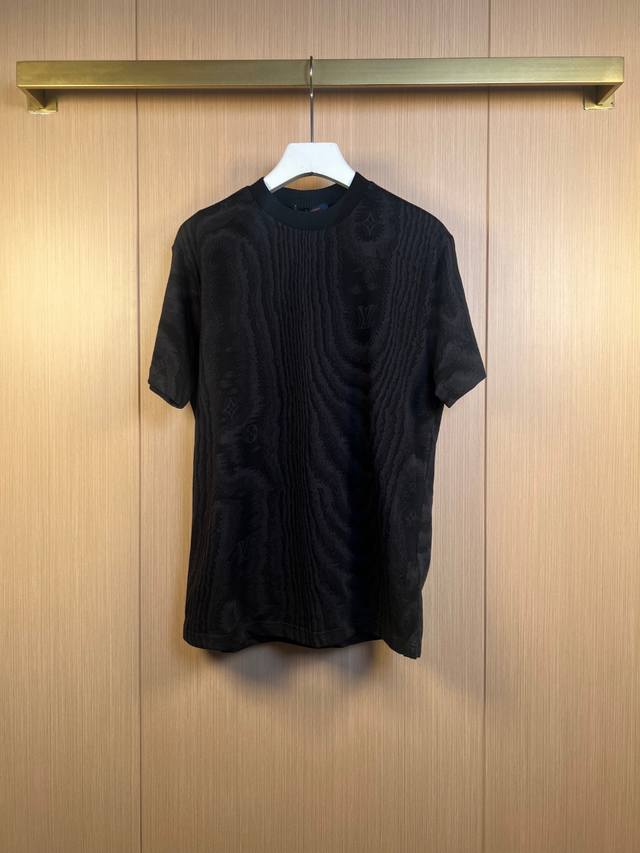 Lv 25Ss new jacquard shearling knitted short-sleeved T-shirt size: Xs-L