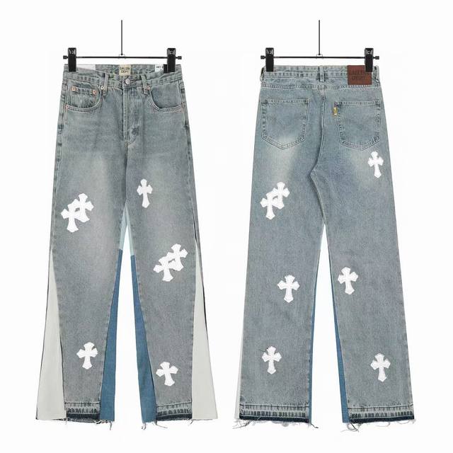 8116 Gallery Dept. Vintage cross stitching loose washed flared jeans - True rest