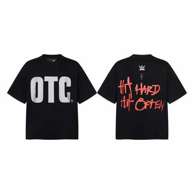 Tr20 Travis Scott X WWE Joint Model Ss25 Letter Printed Retro Short Sleeve T-shi