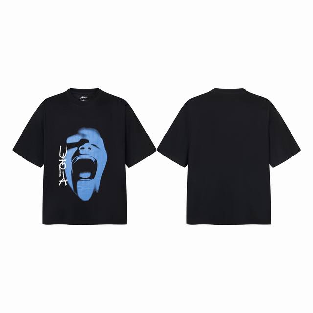 Tr26 Travis Scott Cactus Jack x Utopia joint crying blue face short sleeves smal