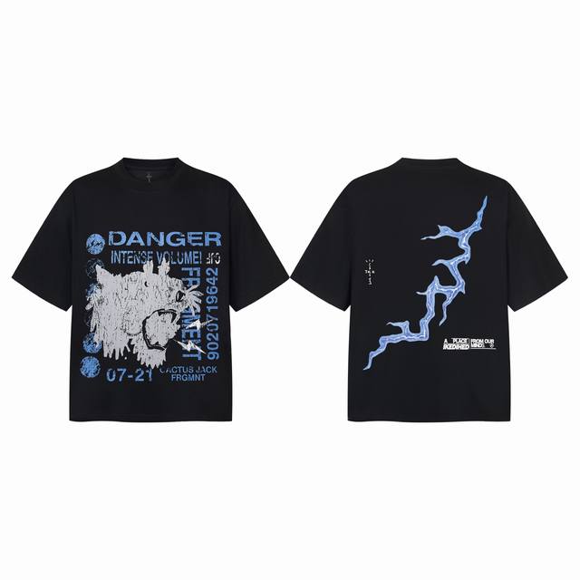 Tr09 Travis Scott Cactus Jack x Fragment Design co-branded tiger head letter pri