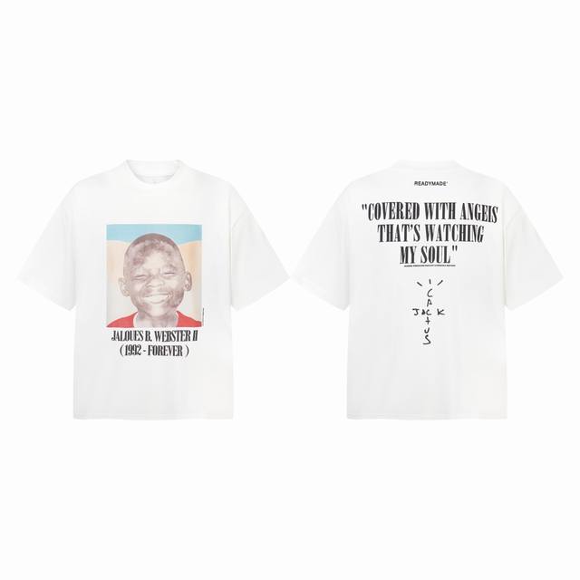 Tr11 Travis Scott Cactus Jack x Readymade joint childhood photo retro short-slee