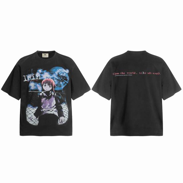 Vt9251 Saint Michael X Geeks anime digital direct printing retro washed distress