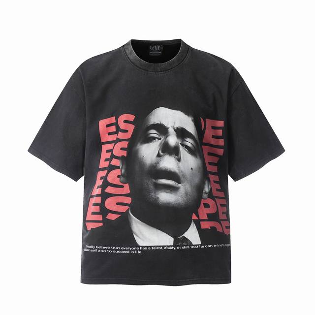 Vt9204 Mr. Bean Big Face portrait digital direct printing retro washed distresse