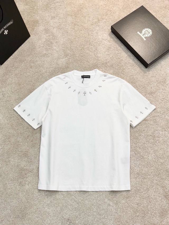 Ch Chrome Hearts Spring/Summer new round neck T-shirt Made of heavy 320G double