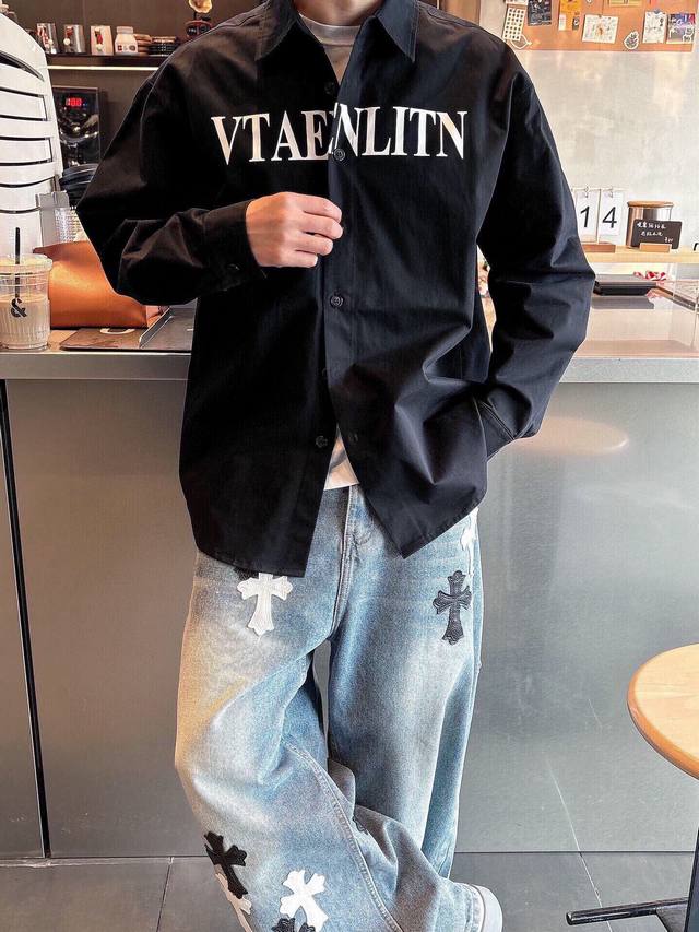 Vtaenlitn High-end Valentino, new shirts create a sense of fashion art, three-di