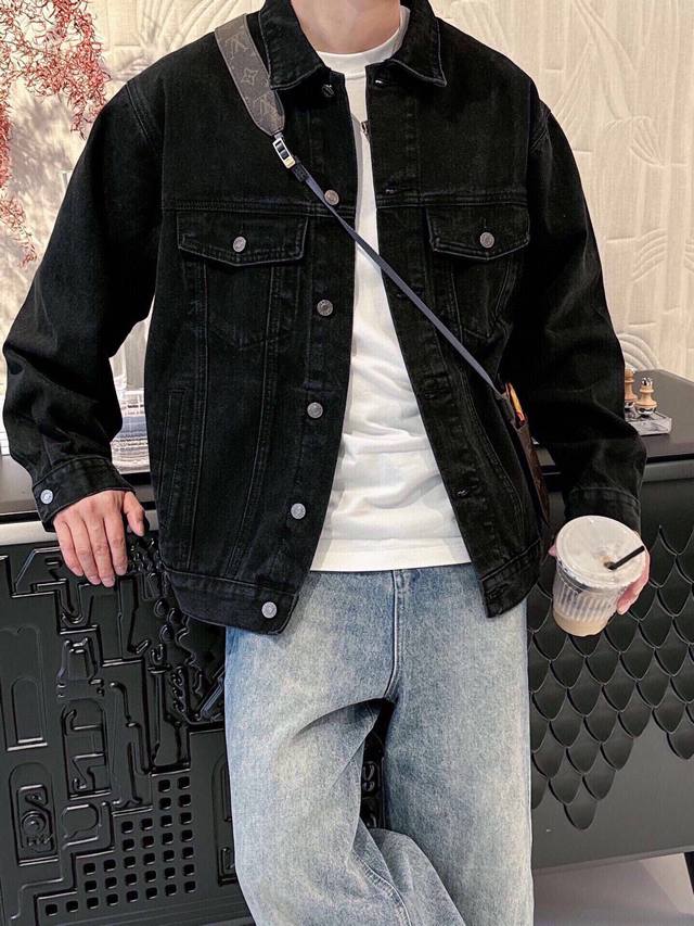 Bearltongs high-end cola embroidery and glued letter denim jacket for men and wo