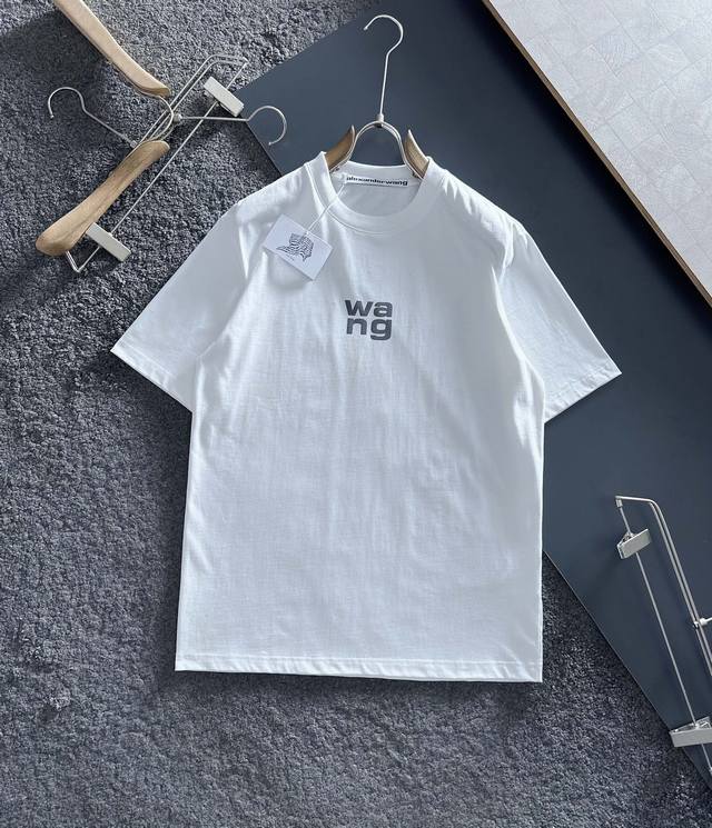 Alexander Wang 25Ss new summer round neck short-sleeved T-shirt! 270g heavyweigh