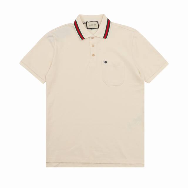 Gucci Gucci Pocket Embroidered Logo Short Sleeve Polo Shirt Size: Xs-L
