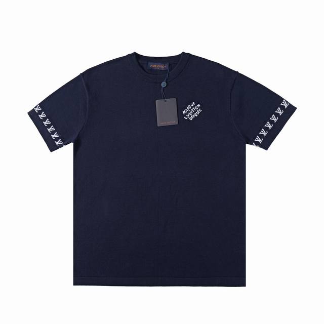 Lv 24 Early Autumn Pharrell's new short-sleeved sweater, knitted sweater, short