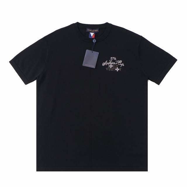 Lv Early Spring New Style 37th America's Cup Hot Diamond Embroidery Short Sleeve