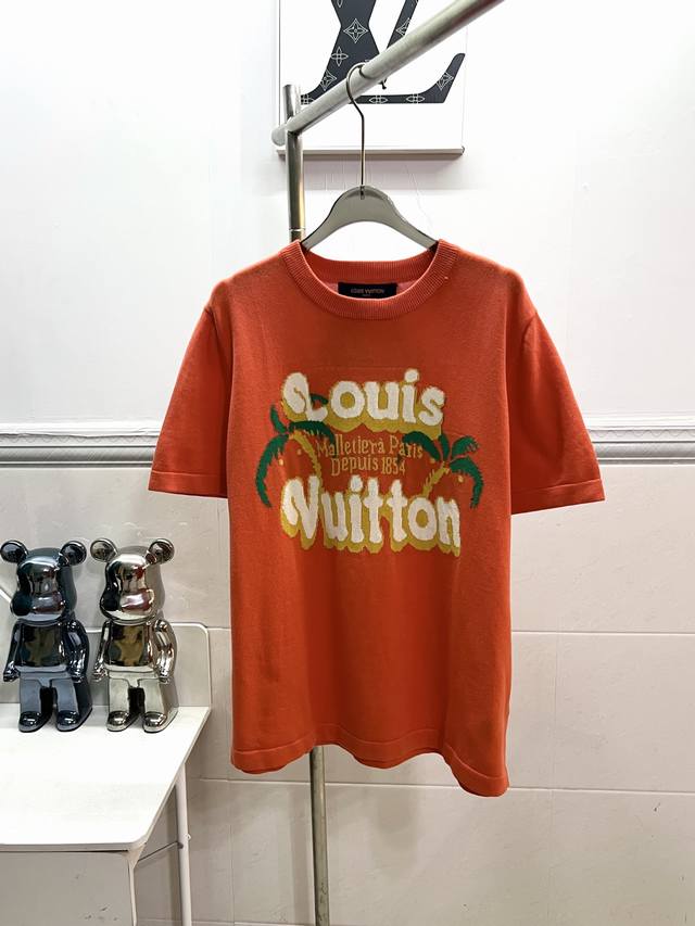 Style No. R065 Louis Vuitton Fanta Coconut Tree Knitted Short Sleeves This short