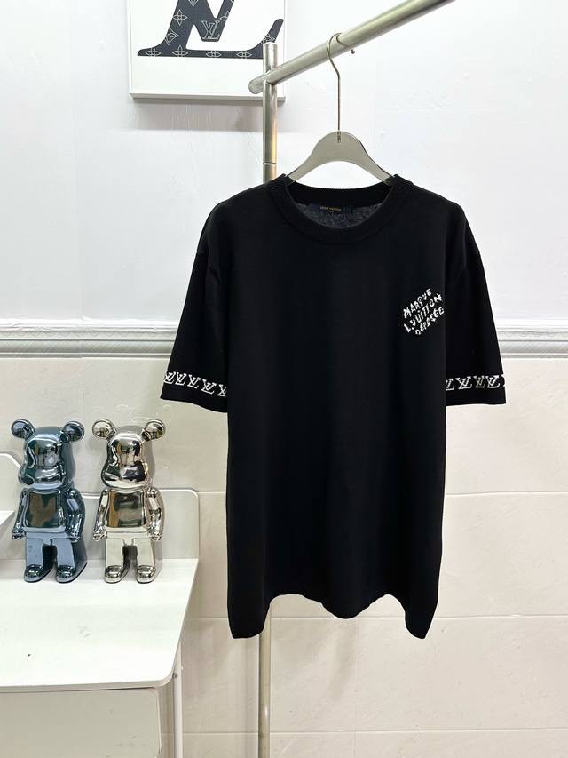 Style No. R019 Louis Vuitton jacquard short-sleeved T-shirt with Louis Vuitton l