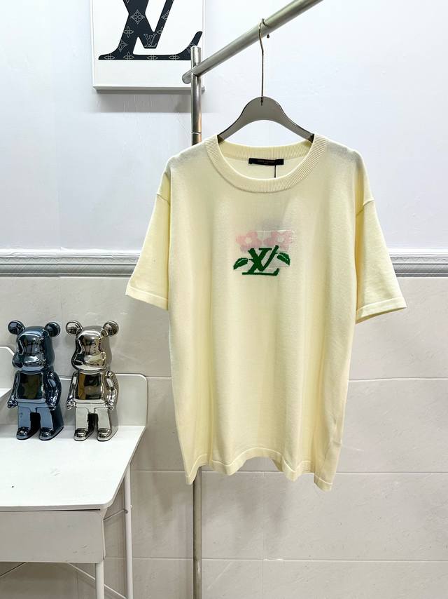 Style No. R018 Louis Vuitton co-branded Tyle small flower wool short-sleeved T-s
