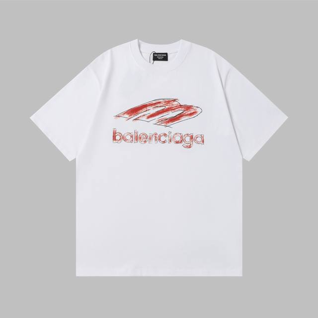 Balenciaga printed short-sleeved T-shirt - Size: S, M, L, Xl - Color: black, bei
