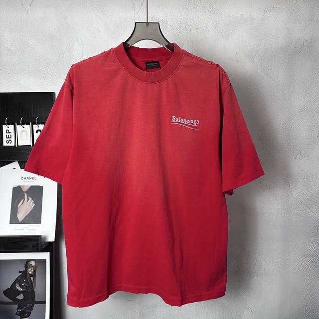 Balenciaga 2025Ss classic cola wave washed gradient ripped three-dimensional lar