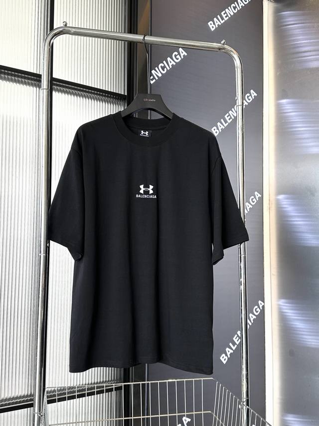 Balenciaga Ua Under Armour co-branded embroidered round neck casual short-sleeve