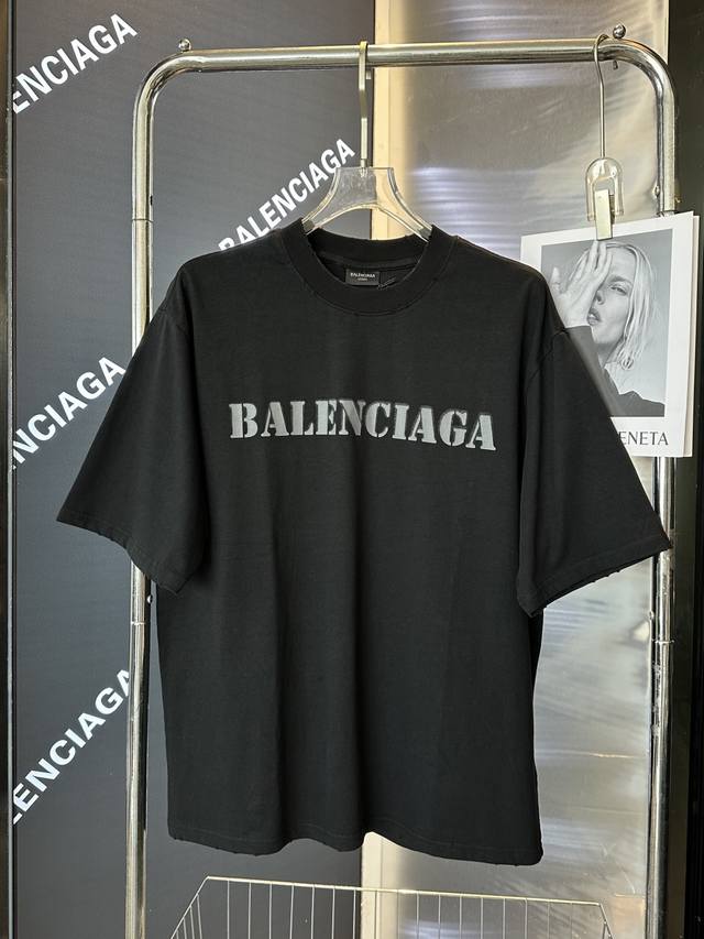 High-end customization Balenciaga fuzzy letter printing letters are old and dama