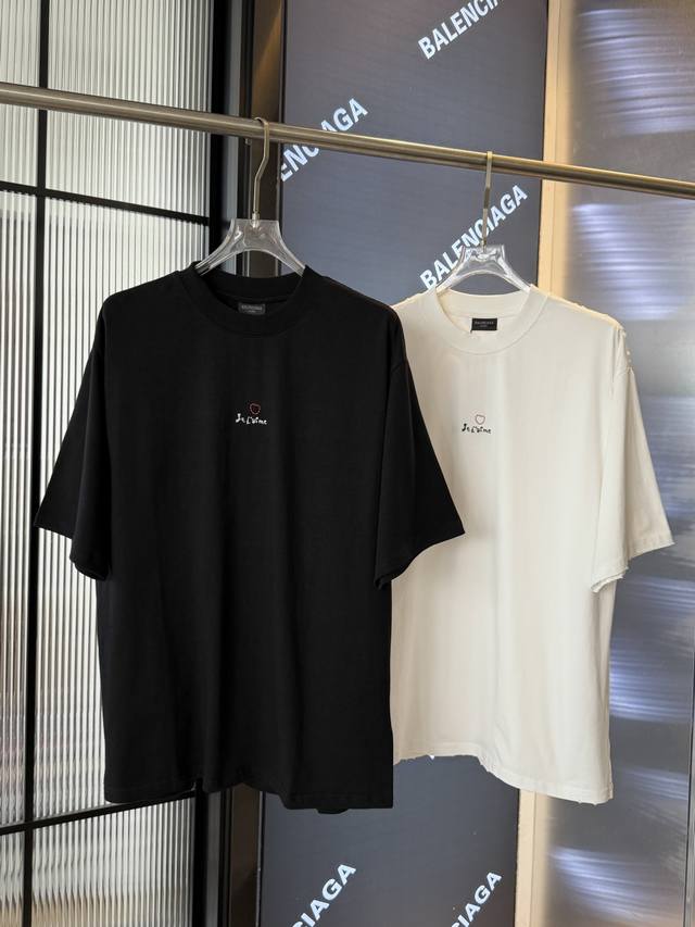 Balenciaga 2025Ss Valentine's Day limited edition love embroidered couple short-