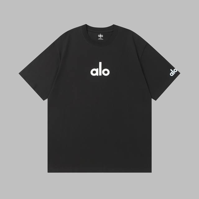 Brand Alo: Simple and fashionable short-sleeved T-shirt - Size: S, M, L, Xl - Co