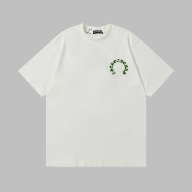 The ceiling-level Chrome Hearts 2025 new style! Cross patch embroidered short-sl