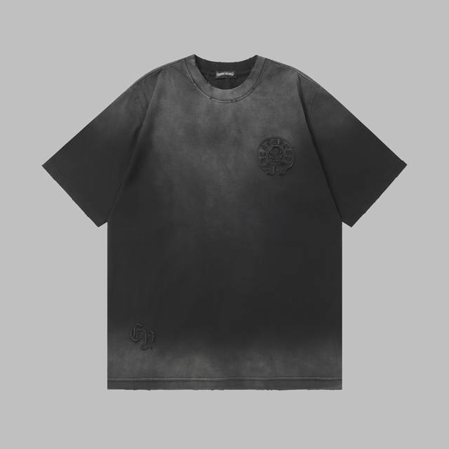 The ceiling-level Chrome Hearts 2025 summer hit! Cross patch embroidered T-shirt