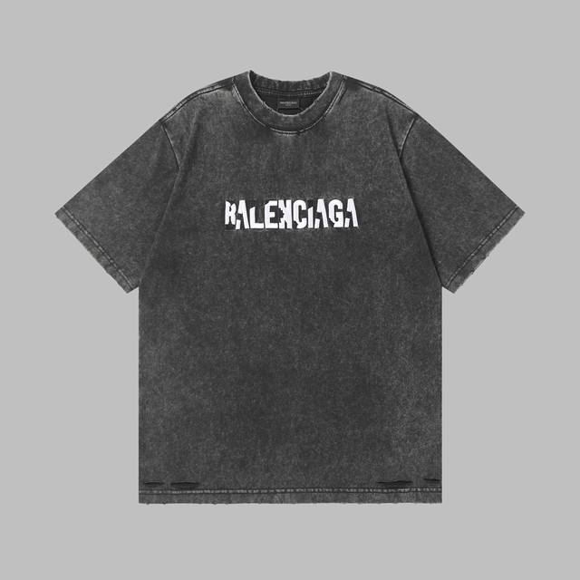 high version of Balenciaga 25th year new short sleeves, crushing quality! black