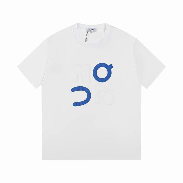 Loewe 25Ss new foamed logo short sleeves high quality fabric - made of 270g doub