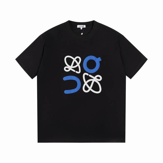 Loewe 25Ss new foam letter short sleeves high quality fabric - using 270g double