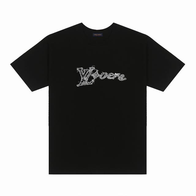 Louis Vuitton*Louis Vuitton Lv front and back embroidered inverted short-sleeved