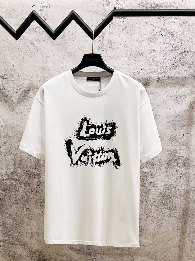 Louis Vuitton*Louis Vuitton Lv ink-splashed graffiti direct-spray short-sleeved
