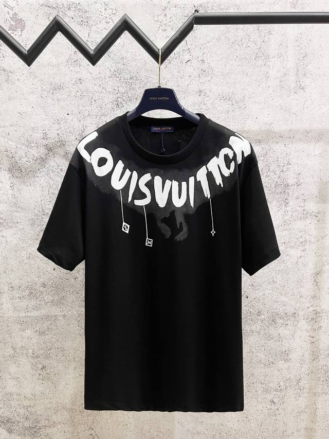 Louis Vuitton*Louis Vuitton Lv classic letter gradient graffiti short-sleeved T-