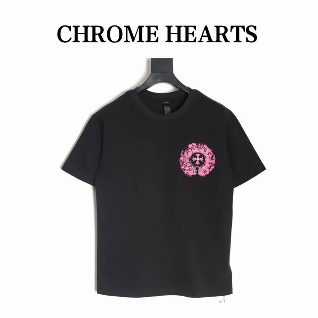 Chrome Hearts Chrome Hearts fuzzy horseshoe short-sleeved T-shirt Direct-injecti