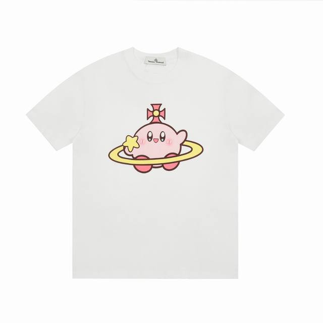 Vivi99# Exclusive hit Vivienne West Wood's Kirby cartoon print short-sleeved T-s