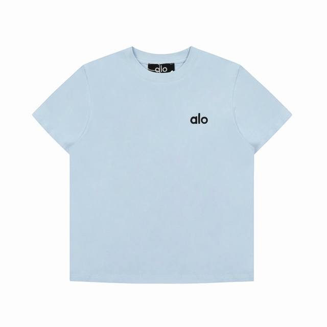 A002# Slimming artifact Alo 25 new spring and summer round neck slim embroidered