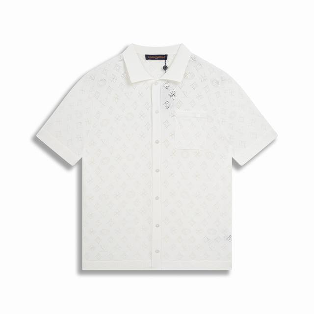 correct version high quality 1V new hollow old pattern jacquard knitted short-sl