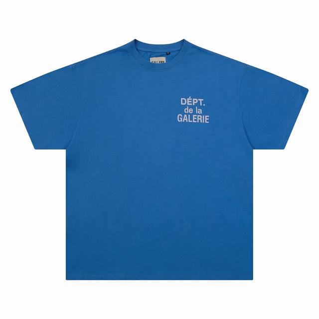 648#Gallery Dept New Classic Basic French Letter Logo Basic Slogan Round Neck Sh