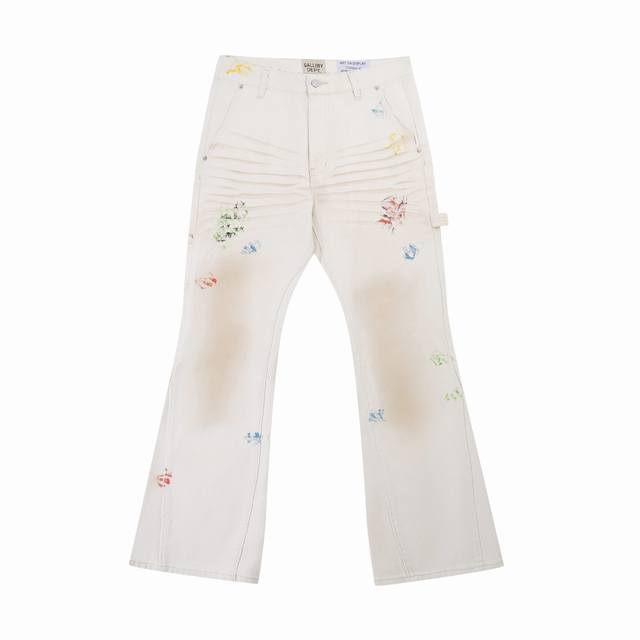 660#Gallery Dept New hand-painted ink-splattered mud-dyed old dirty style overal