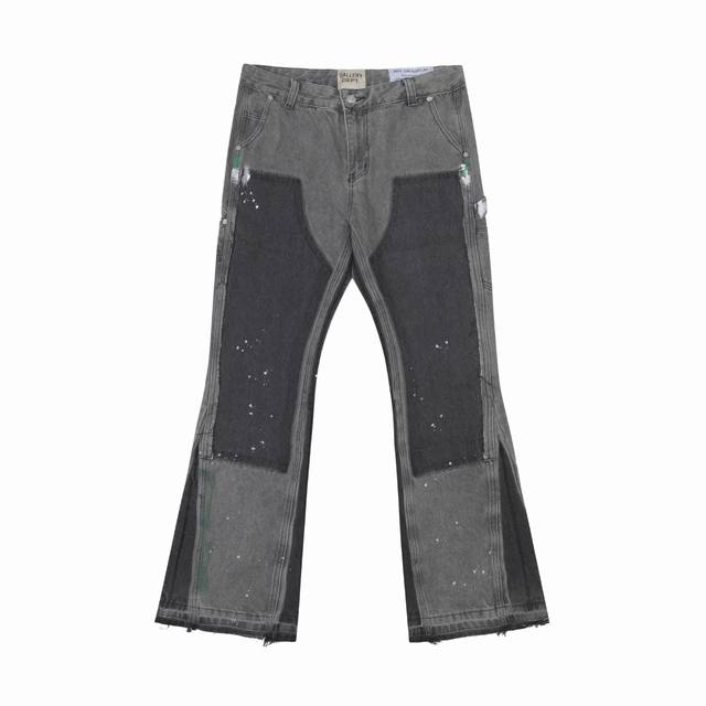 653#Gallery Dept New hand-painted ink patchwork patchwork overalls logging pants