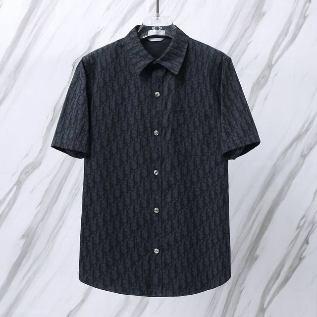 Item No.: D66 Dior Cd full-printed letter jacquard short-sleeved shirt Dior Dior