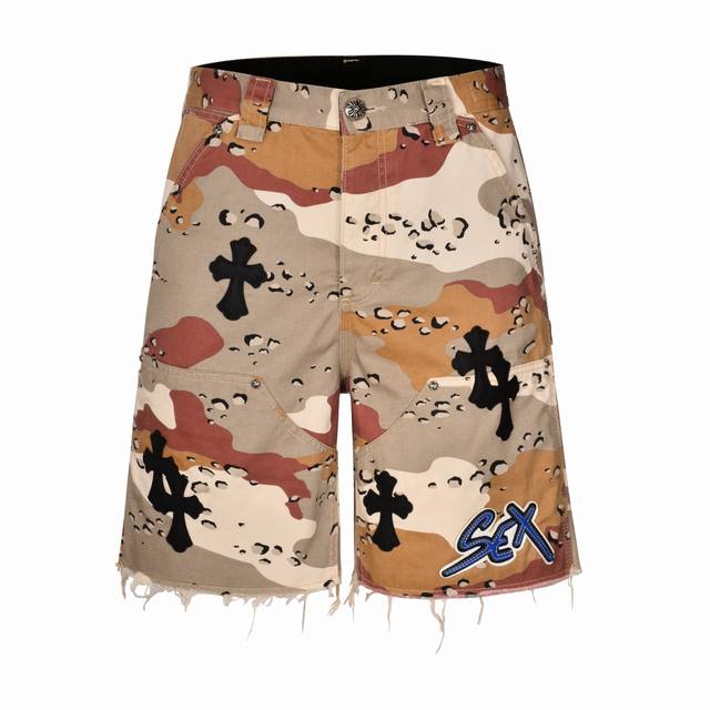 Ch Chrome Hearts Camouflage Shorts Red Purchased from Los Angeles for 2980 USD,