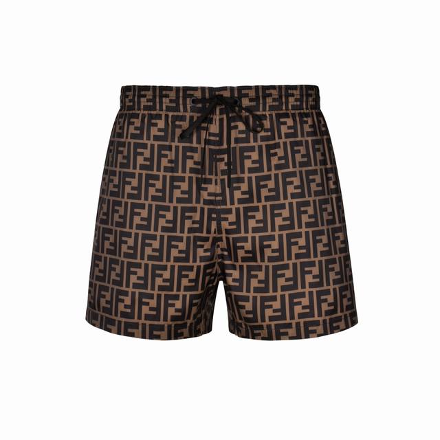 Fd Double F beach shorts coffee color Original 6400 purchased and developed, nyl