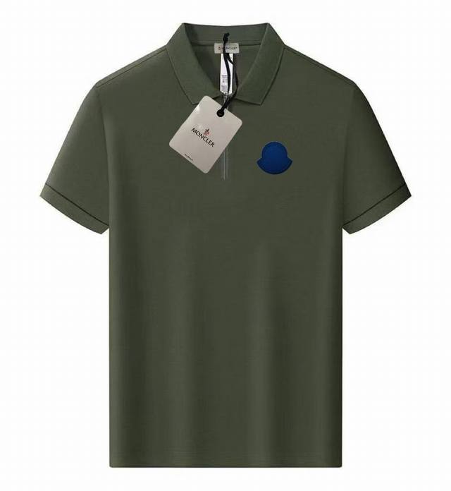 Mon*Cler new summer T-shirt with lapel and short sleeves, custom-made fabric wit
