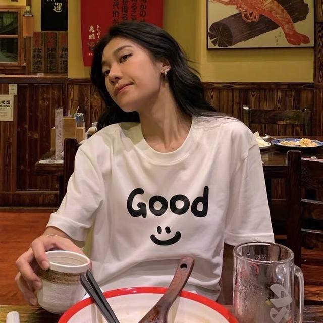 Dw-41# Drew House summer new 24Ss smiley face print cotton short-sleeved T-shirt