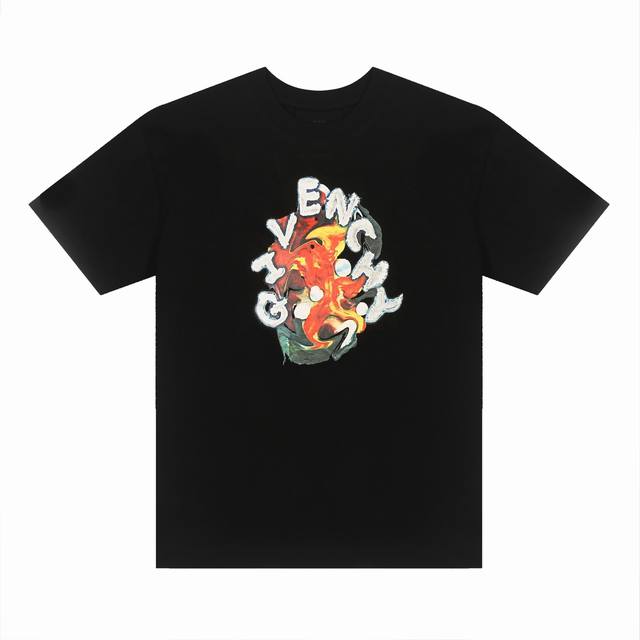 Givenchy* Givenchy Givenchy* Givenchy dreamy graffiti short-sleeved T-shirt -Cus