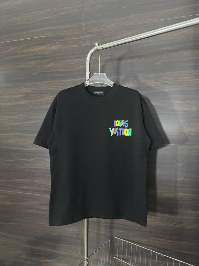 Model number: He246 Louis Vuitton-Lv back letter painted round neck T-shirt shor